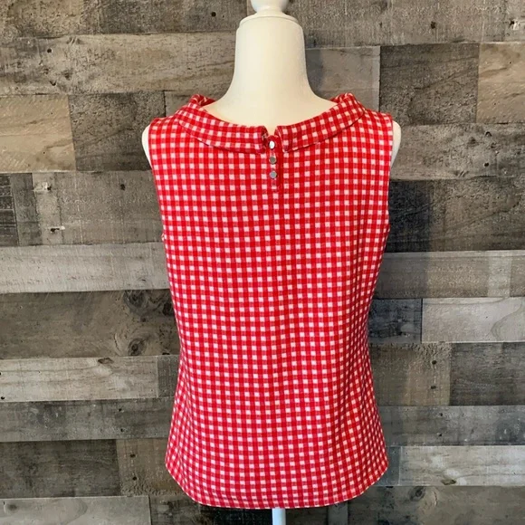 Talbots Sleeveless Gingham Top - Picture 2 of 16